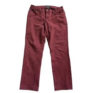 Lauren Ralph Lauren red and black striped jeans size 10